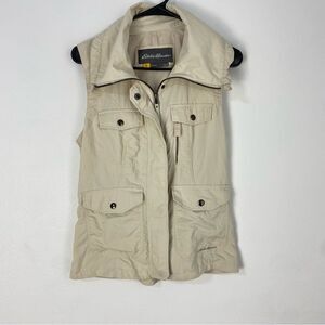 Eddie Bauer Travex Cream Vest Women’s Small Packable Quick Dry Hiking Trekking‎